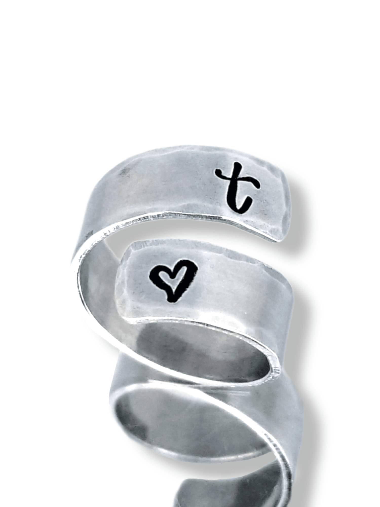 Personalized Wrap Ring, Personalize Jewelry, Hand Stamped Ring, Silver Personalize Ring, Custom rings, Valentine's gift, Girlfriend gift