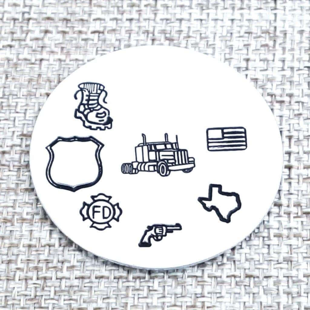 Add On Occupational & Patriotic Charm and Design Stamp Options -  Add on to order only, Add on's, HandmadeLoveStories, HandmadeLoveStories , [Handmade_Love_Stories], [Hand_Stamped_Jewelry], [Etsy_Stamped_Jewelry], [Etsy_Jewelry]
