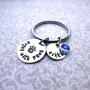 Pet Memorial Keychain, Angel With Paws, Family Dog, Family Cat, Family Pet, Lost Pet, Rest in Peace, Keychains, HandmadeLoveStories, HandmadeLoveStories , [Handmade_Love_Stories], [Hand_Stamped_Jewelry], [Etsy_Stamped_Jewelry], [Etsy_Jewelry]