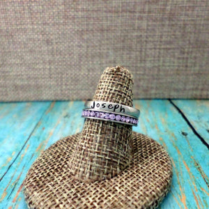 Stackable Name Rings, Eternity rings, Stainless Steel Ring, Matching Rings, Name Rings, Comfort Fit, Rings, HandmadeLoveStories, HandmadeLoveStories , [Handmade_Love_Stories], [Hand_Stamped_Jewelry], [Etsy_Stamped_Jewelry], [Etsy_Jewelry]