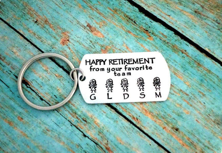 Retirement Gift, Coworker Gift, Relocation Gift, Office Coworker, Employee Gift, Keychains, HandmadeLoveStories, HandmadeLoveStories , [Handmade_Love_Stories], [Hand_Stamped_Jewelry], [Etsy_Stamped_Jewelry], [Etsy_Jewelry]