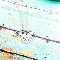 Motorcycle Memorial Necklace, Until We Meet Again, Memory Necklace, Carry You With Me, Remembrance, Necklaces, HandmadeLoveStories, HandmadeLoveStories , [Handmade_Love_Stories], [Hand_Stamped_Jewelry], [Etsy_Stamped_Jewelry], [Etsy_Jewelry]
