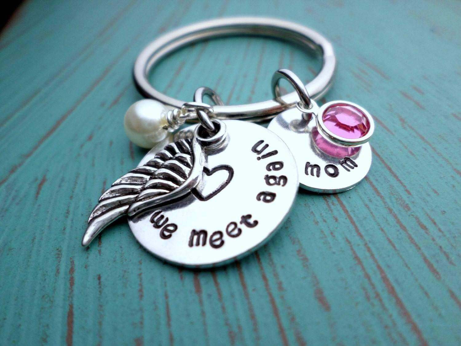 Until We Meet Again Memorial Keychain, Carry You With Me, Remembrance Jewelry, Hold You In My Heart, Hold You In Heaven, Keychains, HandmadeLoveStories, HandmadeLoveStories , [Handmade_Love_Stories], [Hand_Stamped_Jewelry], [Etsy_Stamped_Jewelry], [Etsy_Jewelry]