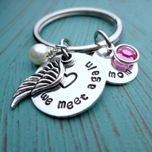 Until We Meet Again Memorial Keychain, Carry You With Me, Remembrance Jewelry, Hold You In My Heart, Hold You In Heaven, Keychains, HandmadeLoveStories, HandmadeLoveStories , [Handmade_Love_Stories], [Hand_Stamped_Jewelry], [Etsy_Stamped_Jewelry], [Etsy_Jewelry]