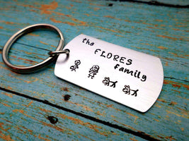 Stick Family Keychain, Stick Figure Family, Mom Dad Kids, Cat, Dog, Soccer Mom, Keychains, HandmadeLoveStories, HandmadeLoveStories , [Handmade_Love_Stories], [Hand_Stamped_Jewelry], [Etsy_Stamped_Jewelry], [Etsy_Jewelry]