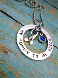 My Mommy Is My Voice Necklace - Apraxia Awareness & Support - Apraxia of Speech, Necklaces, HandmadeLoveStories, HandmadeLoveStories , [Handmade_Love_Stories], [Hand_Stamped_Jewelry], [Etsy_Stamped_Jewelry], [Etsy_Jewelry]