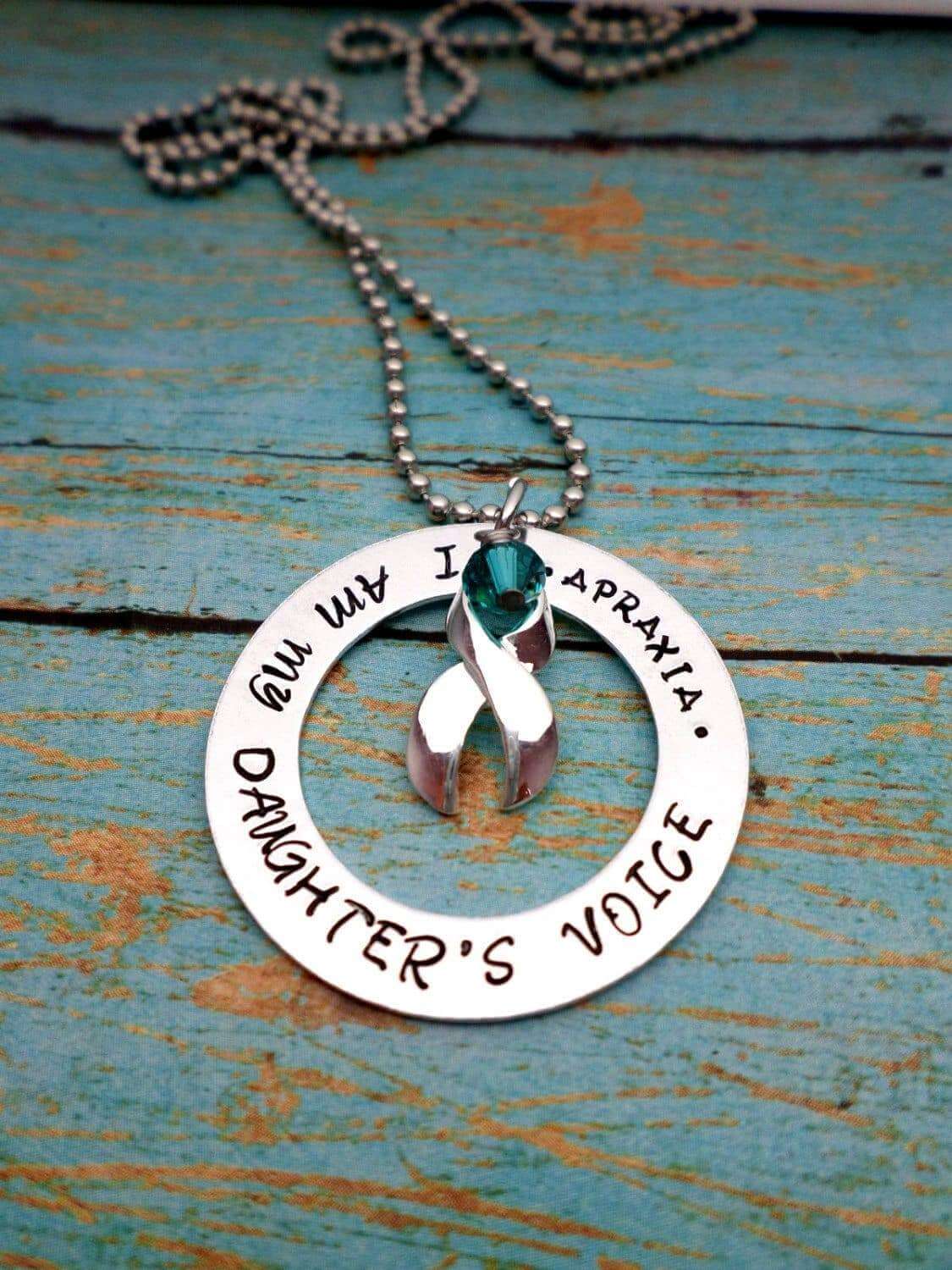 I Am My Daughter's Voice, I Am My Son's Voice, , Apraxia Necklace, Mother's Necklace, Aunt Necklace, Necklaces, HandmadeLoveStories, HandmadeLoveStories , [Handmade_Love_Stories], [Hand_Stamped_Jewelry], [Etsy_Stamped_Jewelry], [Etsy_Jewelry]