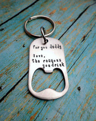Gift for Daddy, The Reasons, Father's Bottle Opener Keychain, #1 Dad, Fathers Day Gift,  Gift for, Bottle Openers, HandmadeLoveStories, HandmadeLoveStories , [Handmade_Love_Stories], [Hand_Stamped_Jewelry], [Etsy_Stamped_Jewelry], [Etsy_Jewelry]