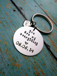 You Are My Everything, All I'll Need, I Got You, You Got Me, Husband, Boyfriend Gift, Keychain Gift, Keychains, HandmadeLoveStories, HandmadeLoveStories , [Handmade_Love_Stories], [Hand_Stamped_Jewelry], [Etsy_Stamped_Jewelry], [Etsy_Jewelry]