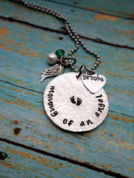 Mommy Of An Angel, Memorial Necklace, Infant Loss, Child Loss, Miscarriage, Still Birth, Lost Loves, Necklaces, HandmadeLoveStories, HandmadeLoveStories , [Handmade_Love_Stories], [Hand_Stamped_Jewelry], [Etsy_Stamped_Jewelry], [Etsy_Jewelry]