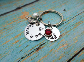 Forever in My Heart, Memorial Keychain,Until We Meet Again, Lost Loved Ones, Mom Memorial, Keychains, HandmadeLoveStories, HandmadeLoveStories , [Handmade_Love_Stories], [Hand_Stamped_Jewelry], [Etsy_Stamped_Jewelry], [Etsy_Jewelry]