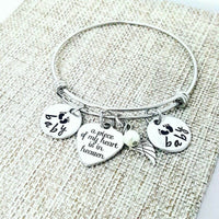 Memorial Bangle Bracelet, A Piece of my Heart is in Heaven, Bangle bracelet, Pregnancy and Infant Loss, Memorial Jewelry, Bracelets, HandmadeLoveStories, HandmadeLoveStories , [Handmade_Love_Stories], [Hand_Stamped_Jewelry], [Etsy_Stamped_Jewelry], [Etsy_Jewelry]